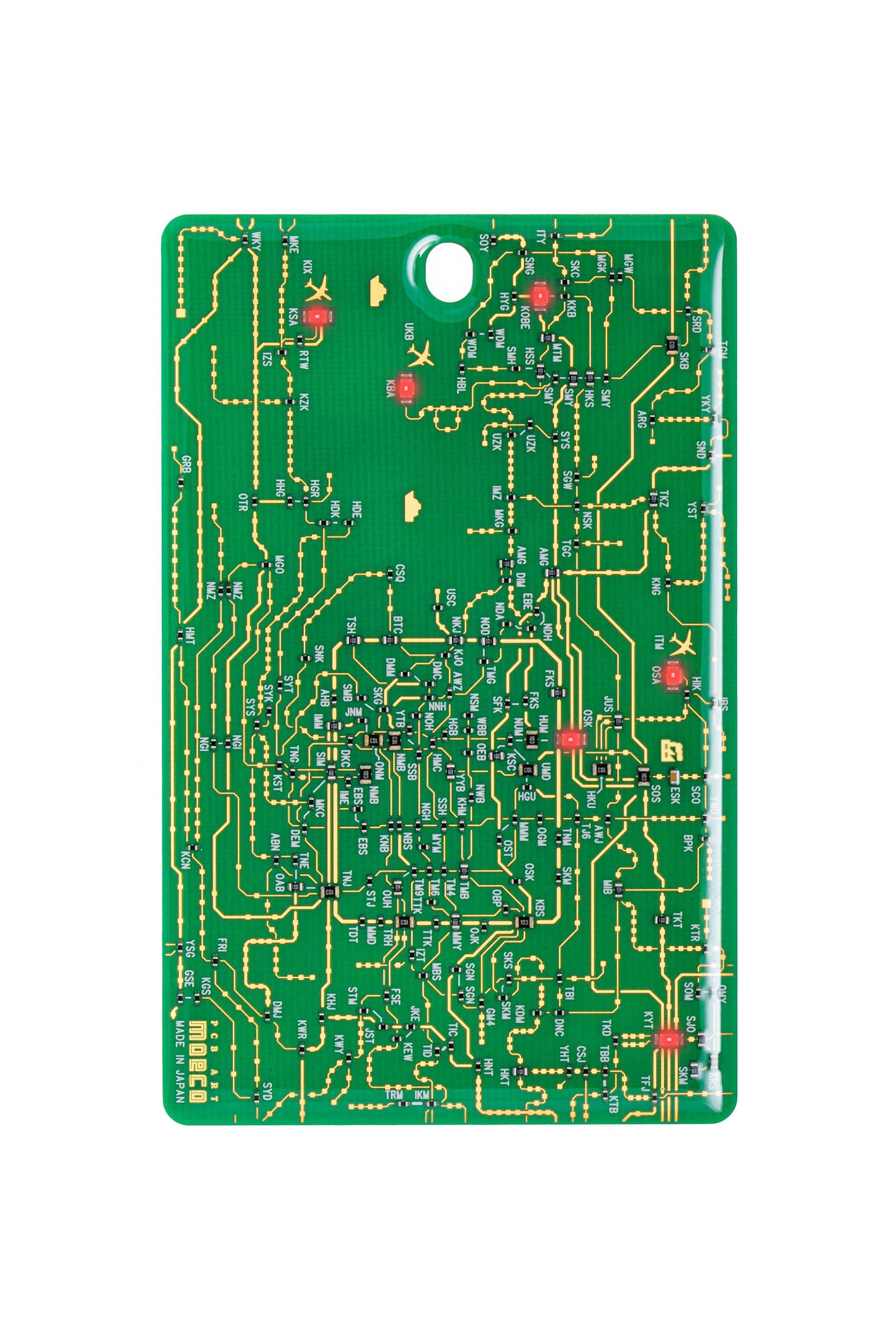 【全球免運】大阪製 專利技術 關西鑯路路線圖電路板 Card Case
