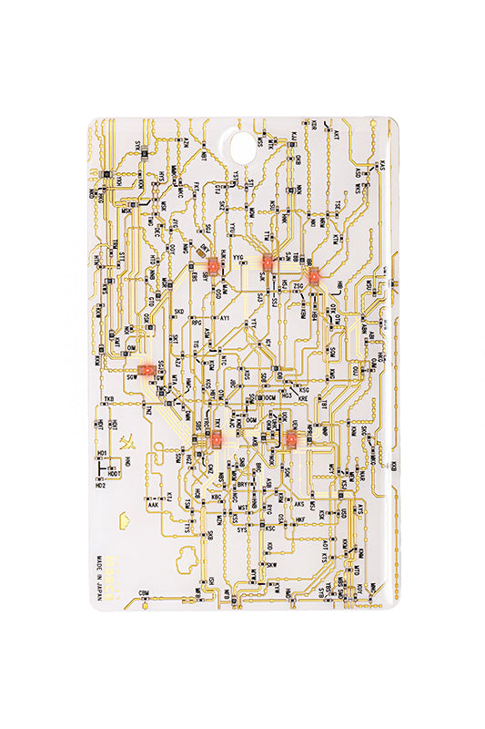 【全球免運】大阪製 專利技術 東京鑯路路線圖電路板 Card Case