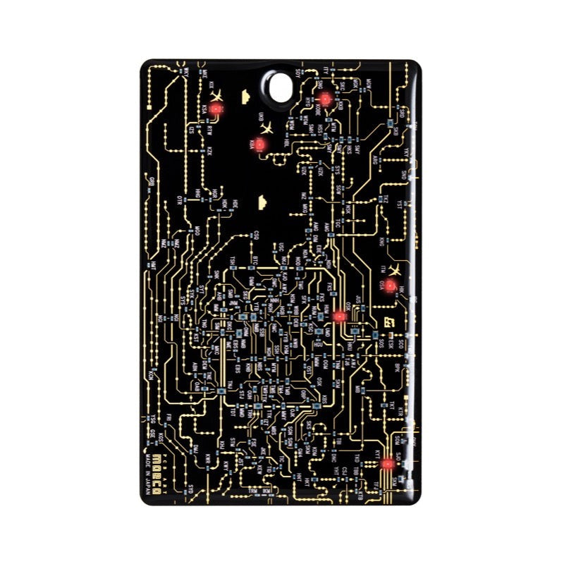 【全球免運】大阪製 專利技術 關西鑯路路線圖電路板 Card Case