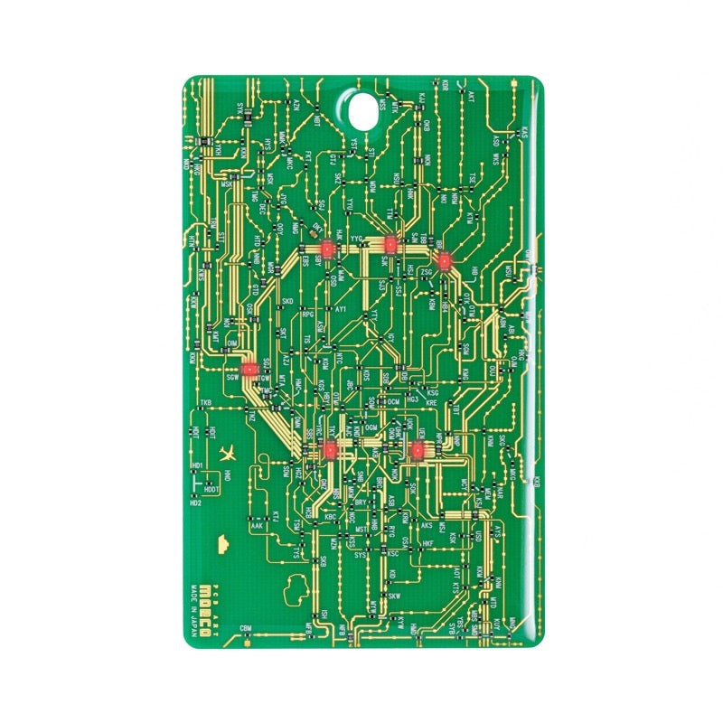 【全球免運】大阪製 專利技術 東京鑯路路線圖電路板 Card Case