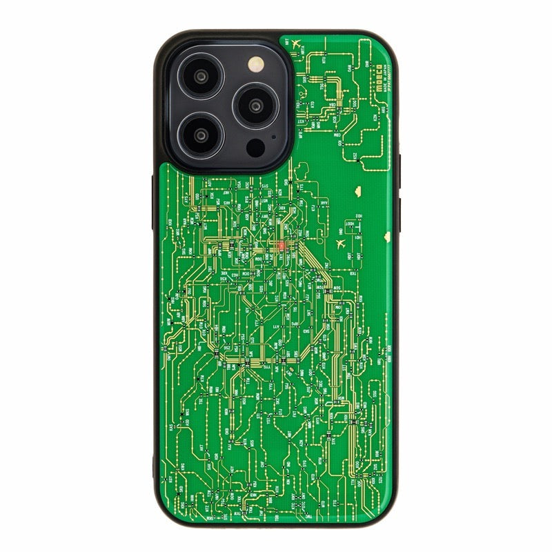 【全球免運】大阪製 專利技術 東京鑯路路線圖電路板 iPhone Case