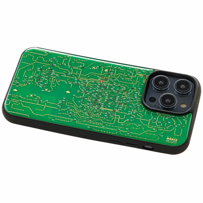 【全球免運】大阪製 專利技術 關西鑯路路線圖電路板 iPhone Case