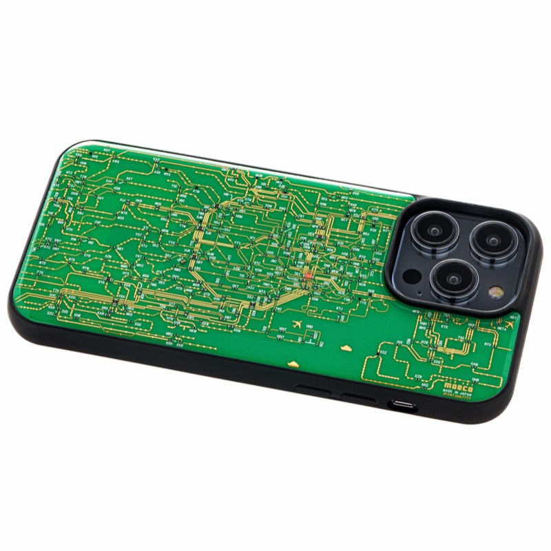 【全球免運】大阪製 專利技術 東京鑯路路線圖電路板 iPhone Case