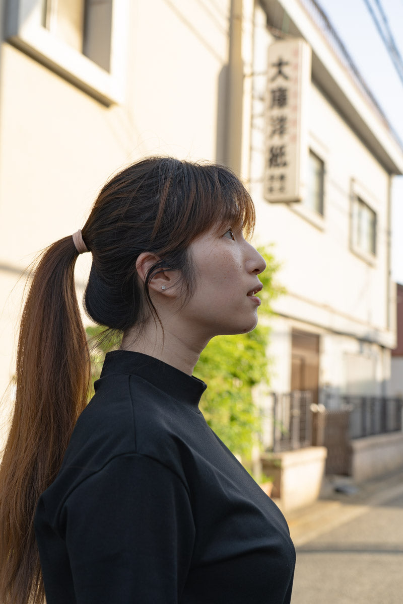 日本製 超跣水 Mock Neck Tee / T-shirt