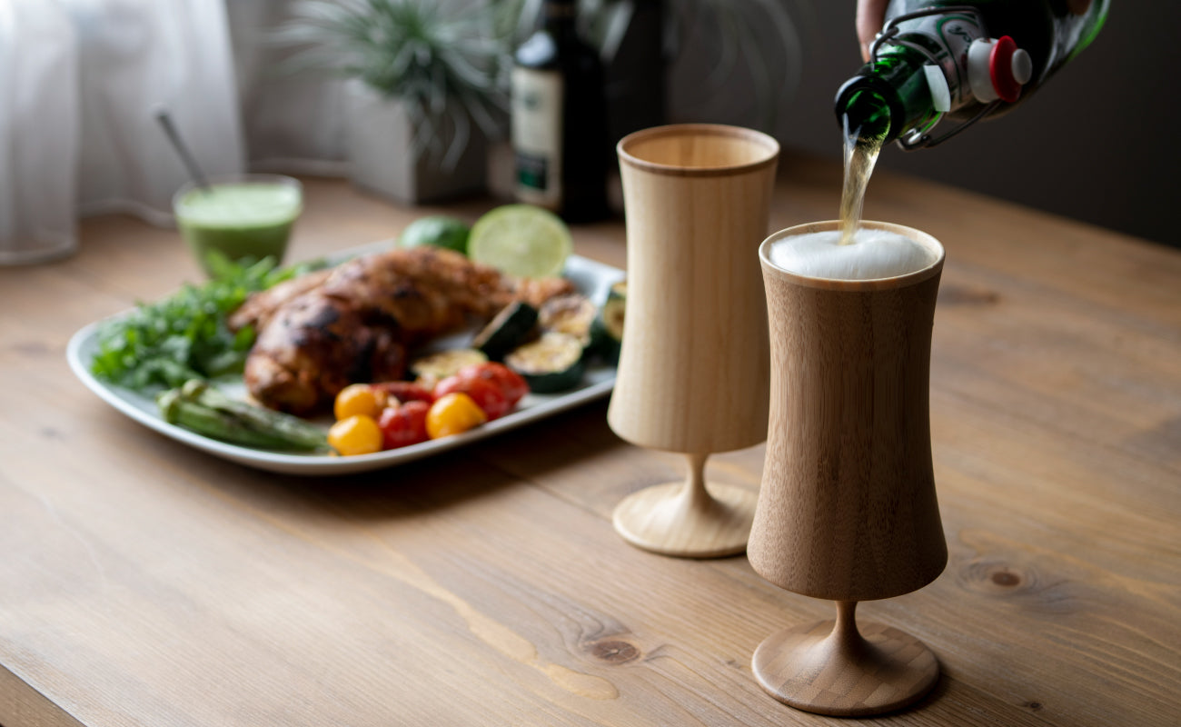 竹製 啤酒杯 大碼套装 Beer Vessel Knight L Pair set
