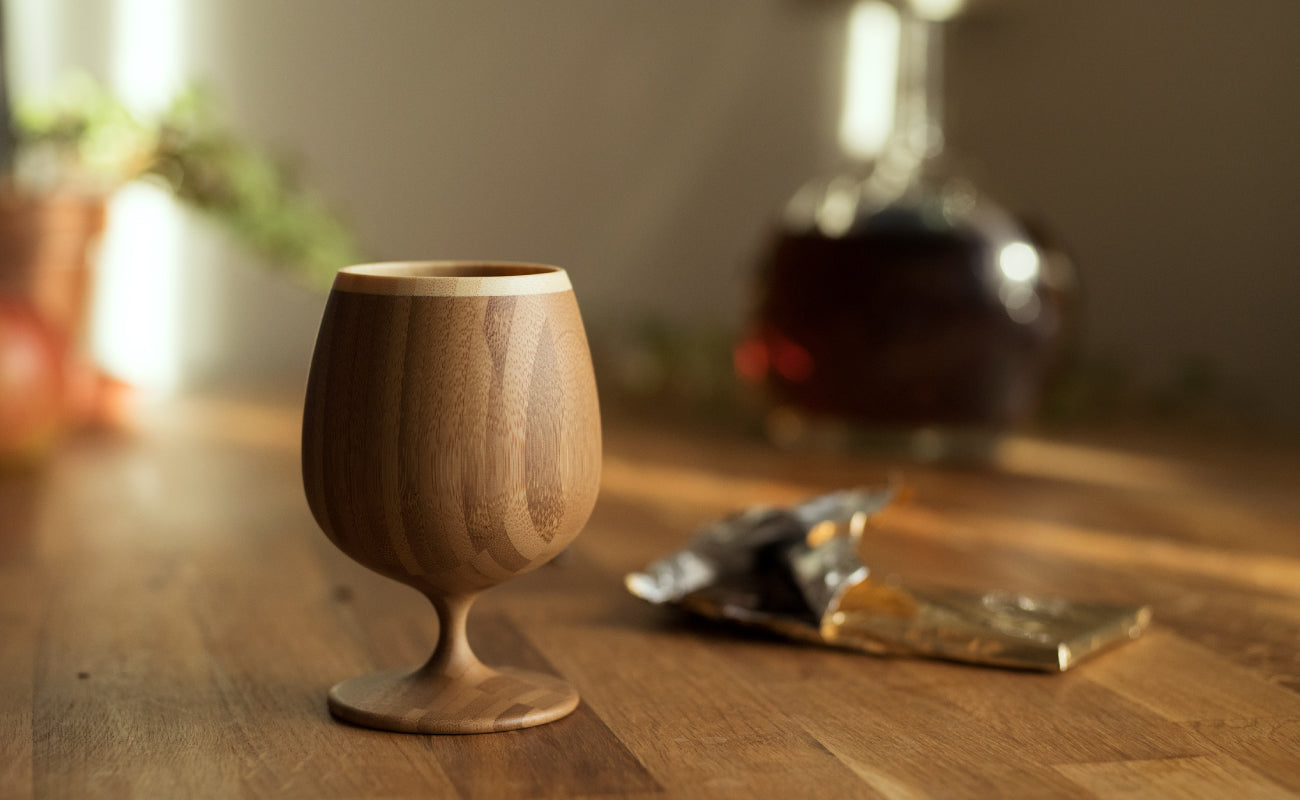 竹製 红酒 白蘭杯 套装 Brandy Vessel Pair Set