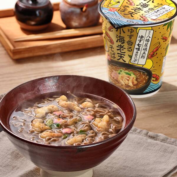 八幡屋礒五郎柚子七味粉 柚香蝦天婦羅蕎麥杯麵