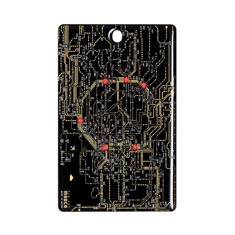 【全球免運】大阪製 專利技術 東京鑯路路線圖電路板 Card Case