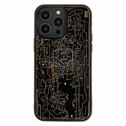 【全球免運】大阪製 專利技術 關西鑯路路線圖電路板 iPhone Case