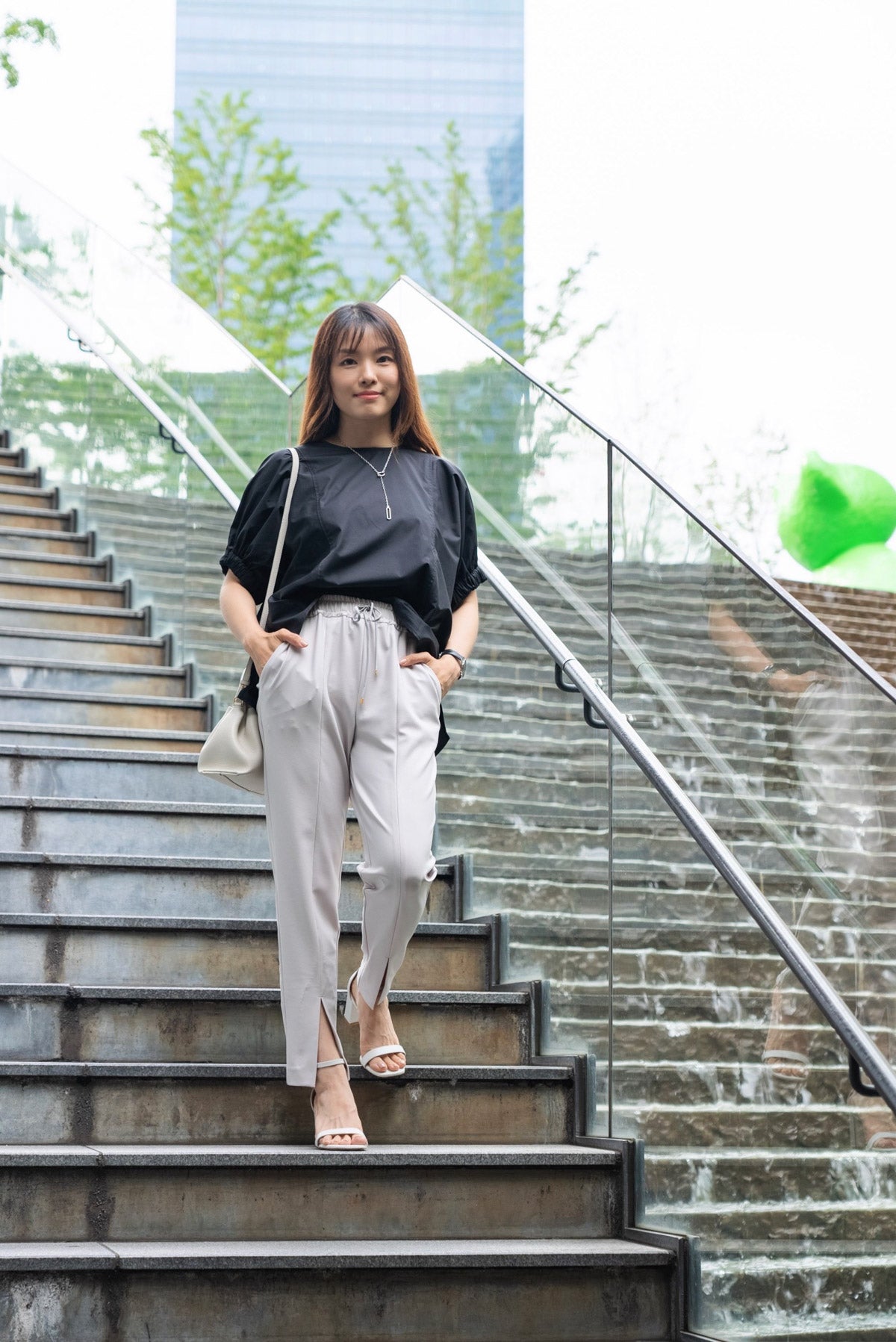 日本製 跣水、防UV修飾腿型女裝長褲 / Pants